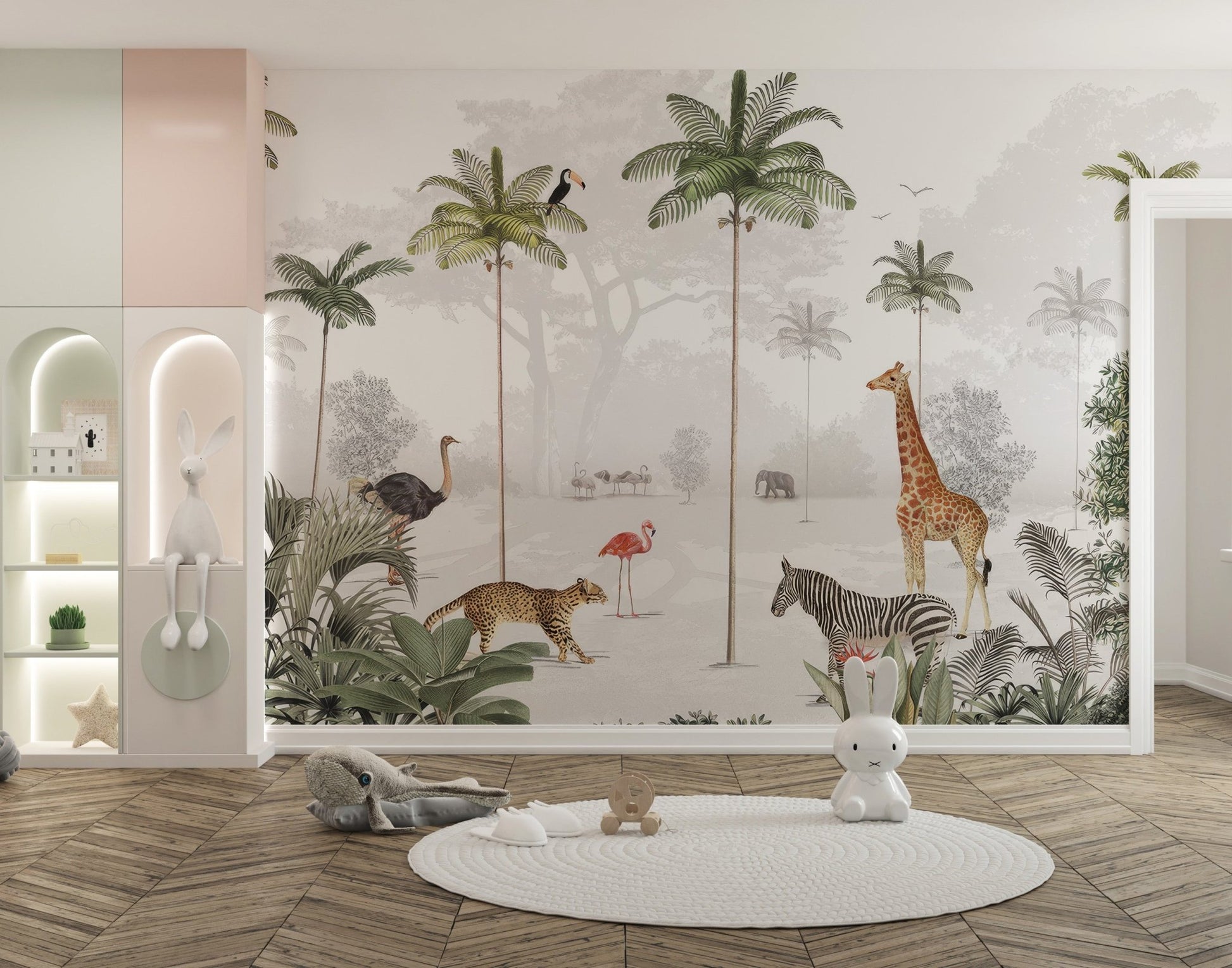 Rainforest Animals Wall Mural - Wallanza