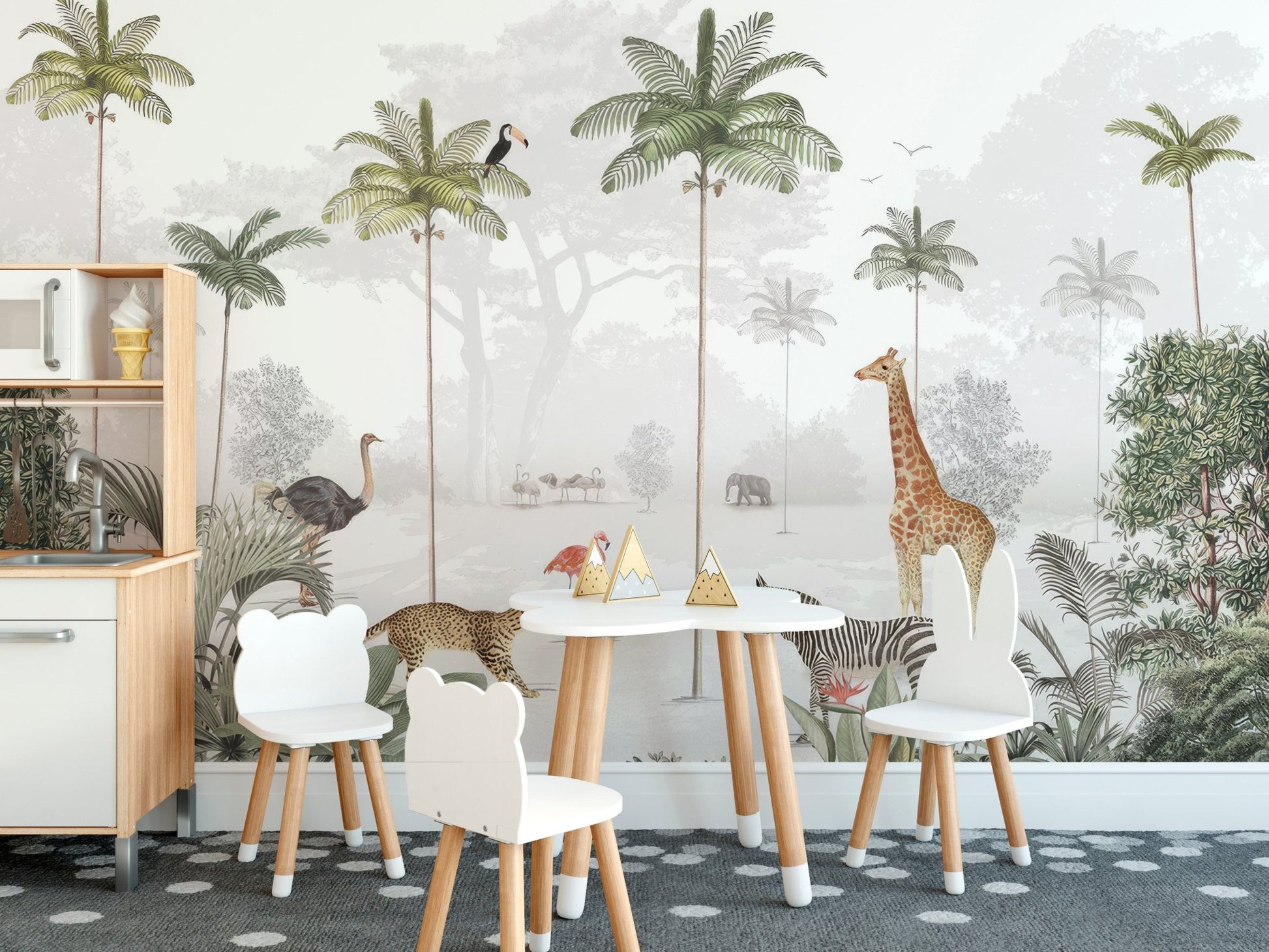 Rainforest Animals Wall Mural - Wallanza