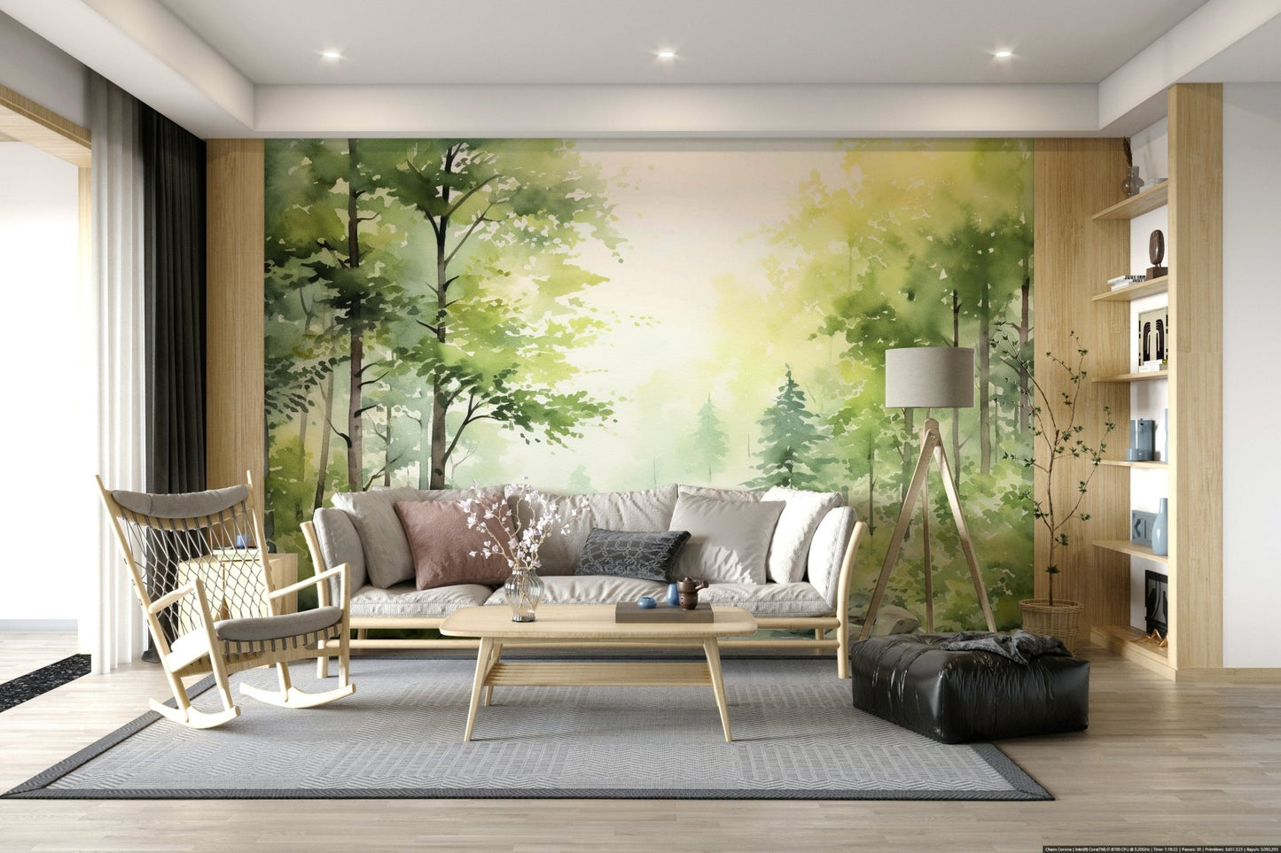 Rainforest Brook Wall Mural - Wallanza