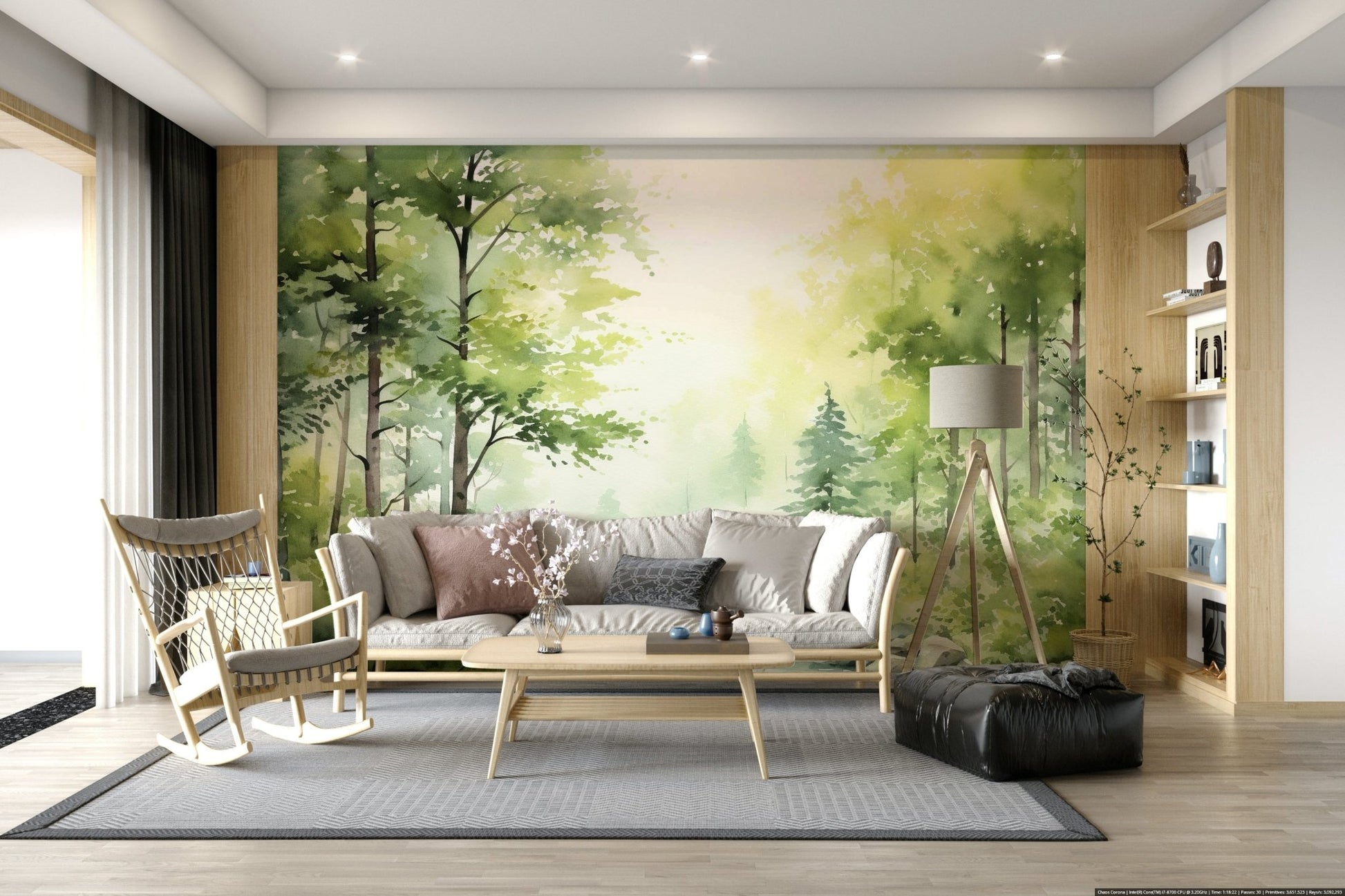 Rainforest Brook Wall Mural - Wallanza