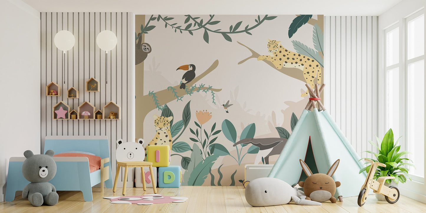 Rainforest Friends Wall Mural - Wallanza