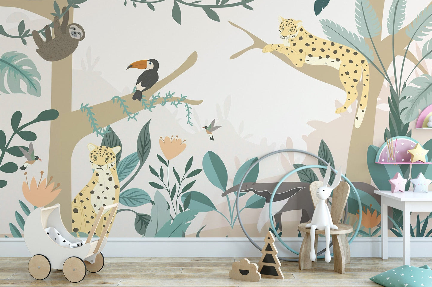 Rainforest Friends Wall Mural - Wallanza