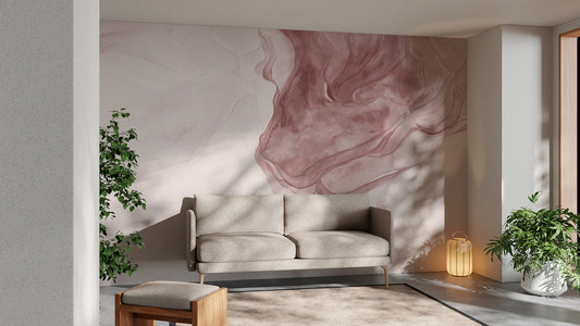 Red watercolor abstract wallpaper with soft fluid brushstrokes.
