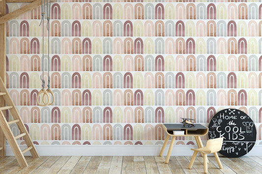 Removable Abstract Patterns Wallpaper Mural for kids room.