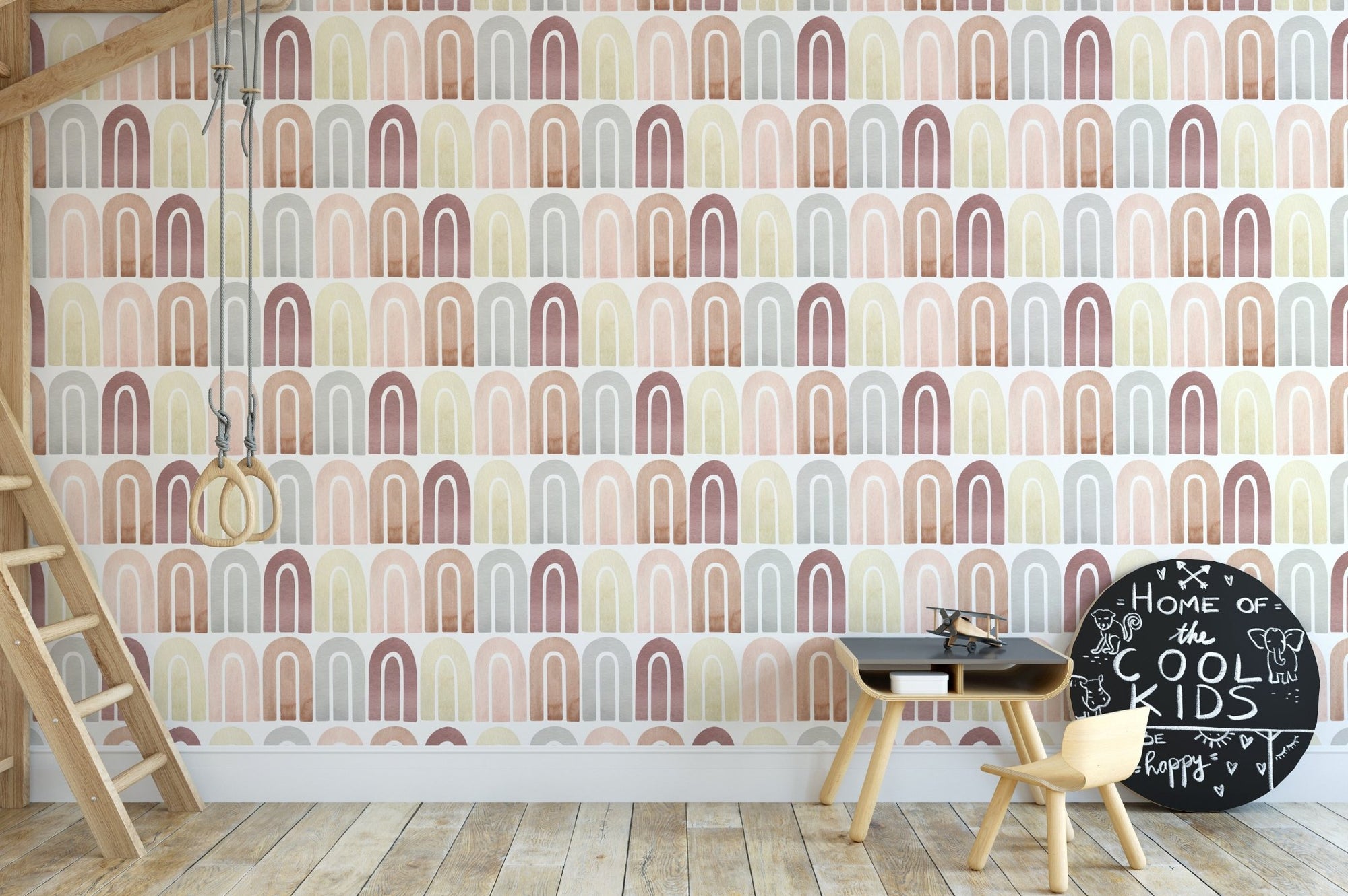 Removable Abstract Patterns Wallpaper Mural for kids room.