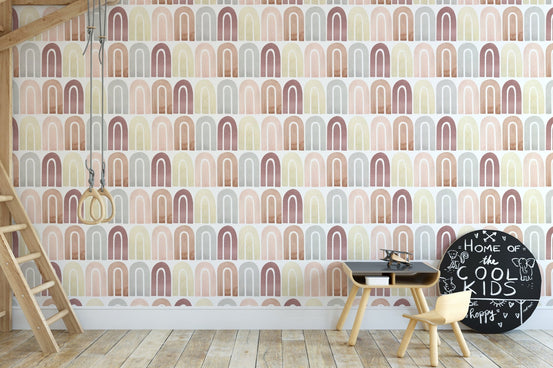 Removable Abstract Patterns Wallpaper Mural for kids room.