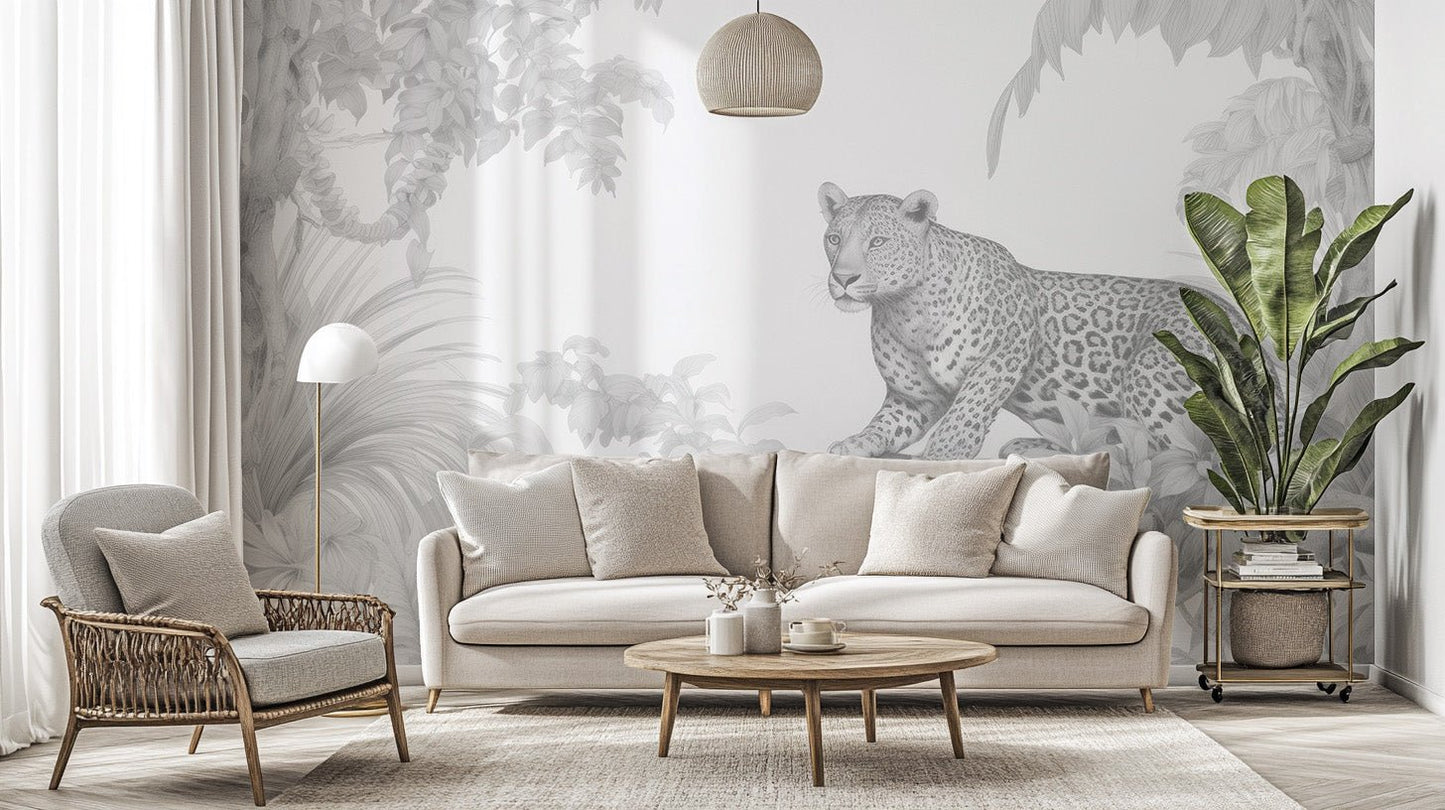 Resting Leopard Forest Wallpaper - Wallanza