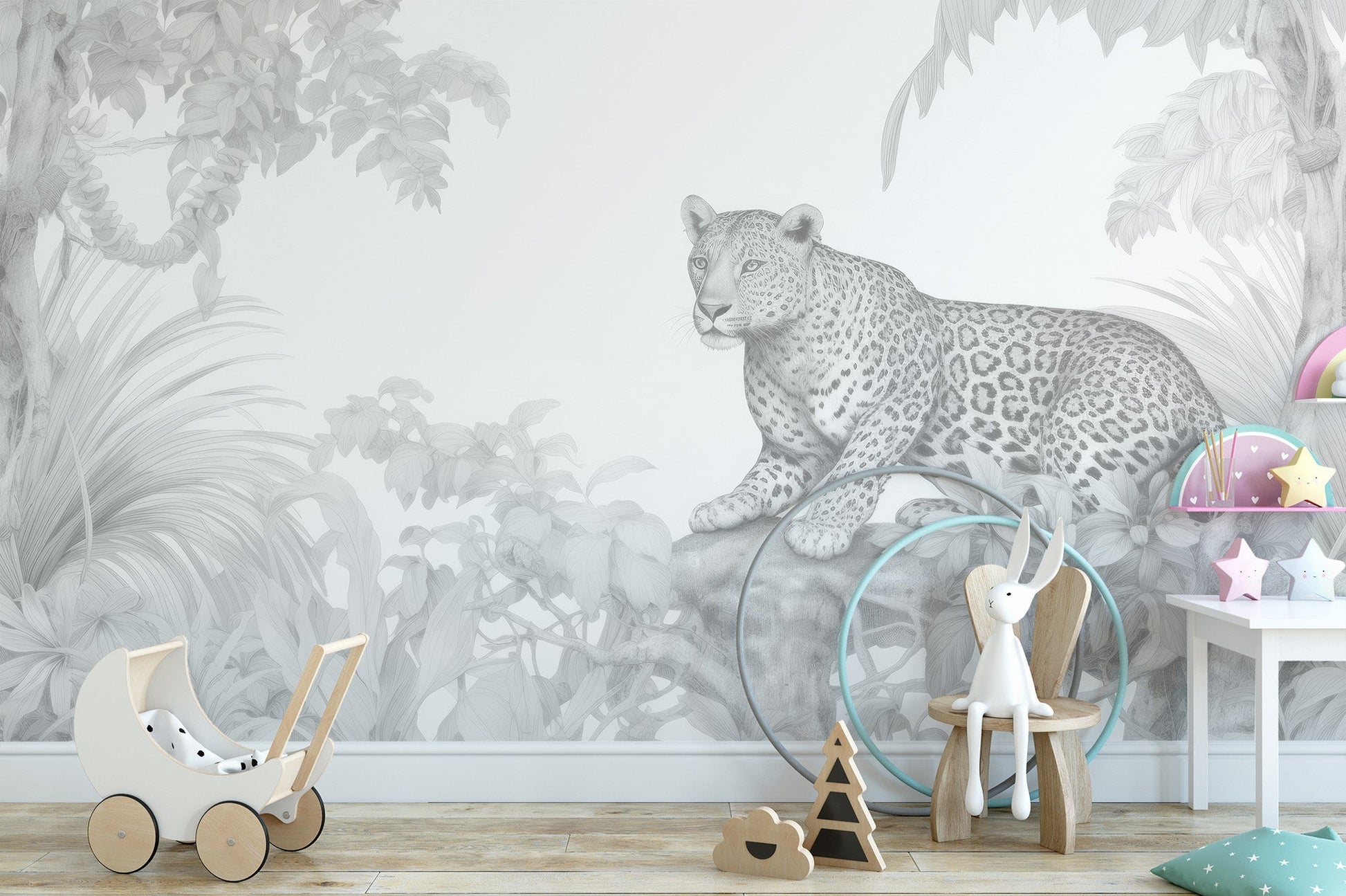 Resting Leopard Forest Wallpaper - Wallanza