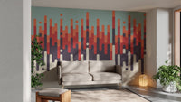 Stylish mural wallpaper with retro vibe
