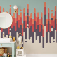 Retro abstract wallpaper mural pattern



