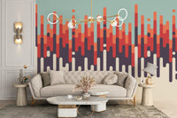 Bold retro style wallpaper mural
