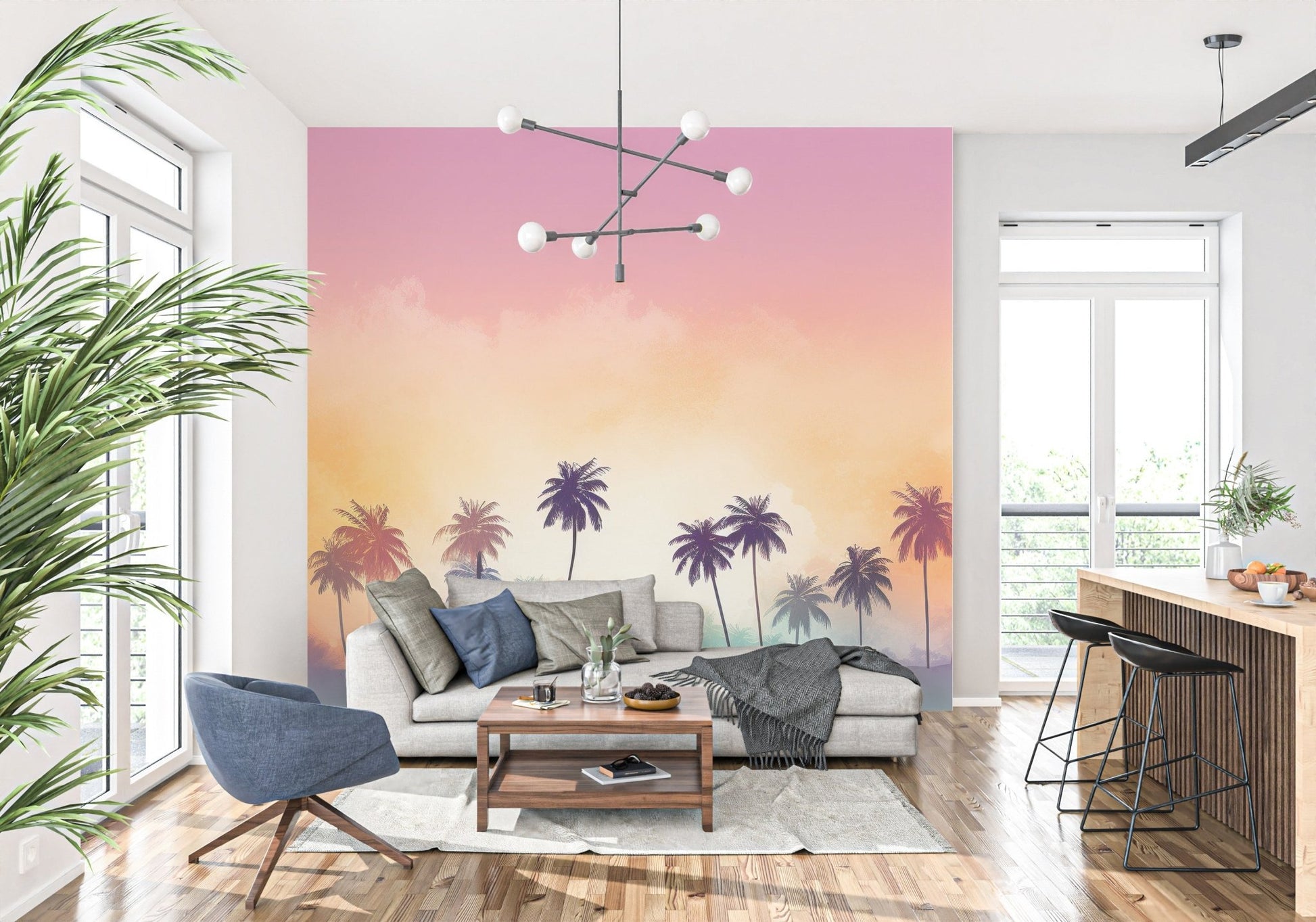 Retro Beach Vibes Wallpaper - Wallanza