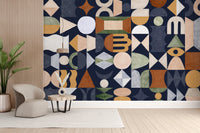 Retro Geometric Totem Wallpaper - Wallanza