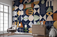 Retro Geometric Totem Wallpaper - Wallanza