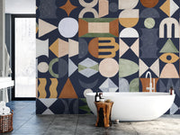 Retro Geometric Totem Wallpaper - Wallanza