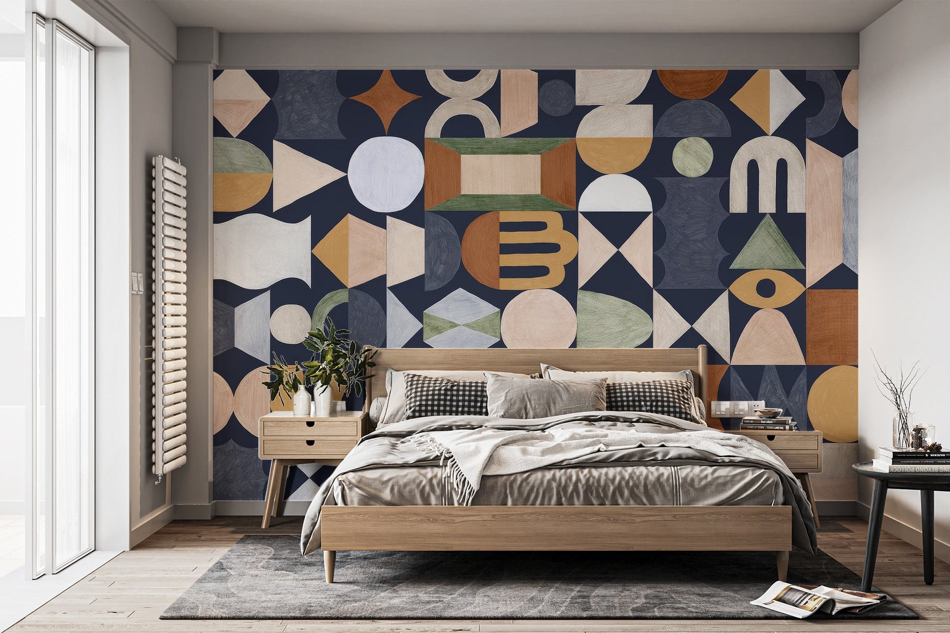 Retro Geometric Totem Wallpaper - Wallanza