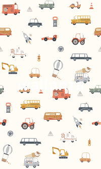 Aesthetic transport theme nursery walls.