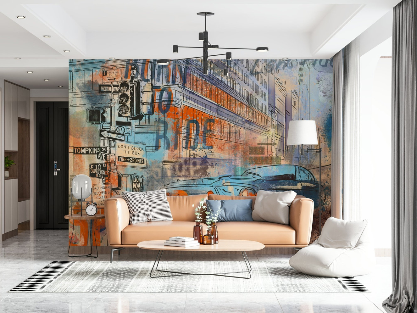 Roadside Echoes Wall Mural - Wallanza