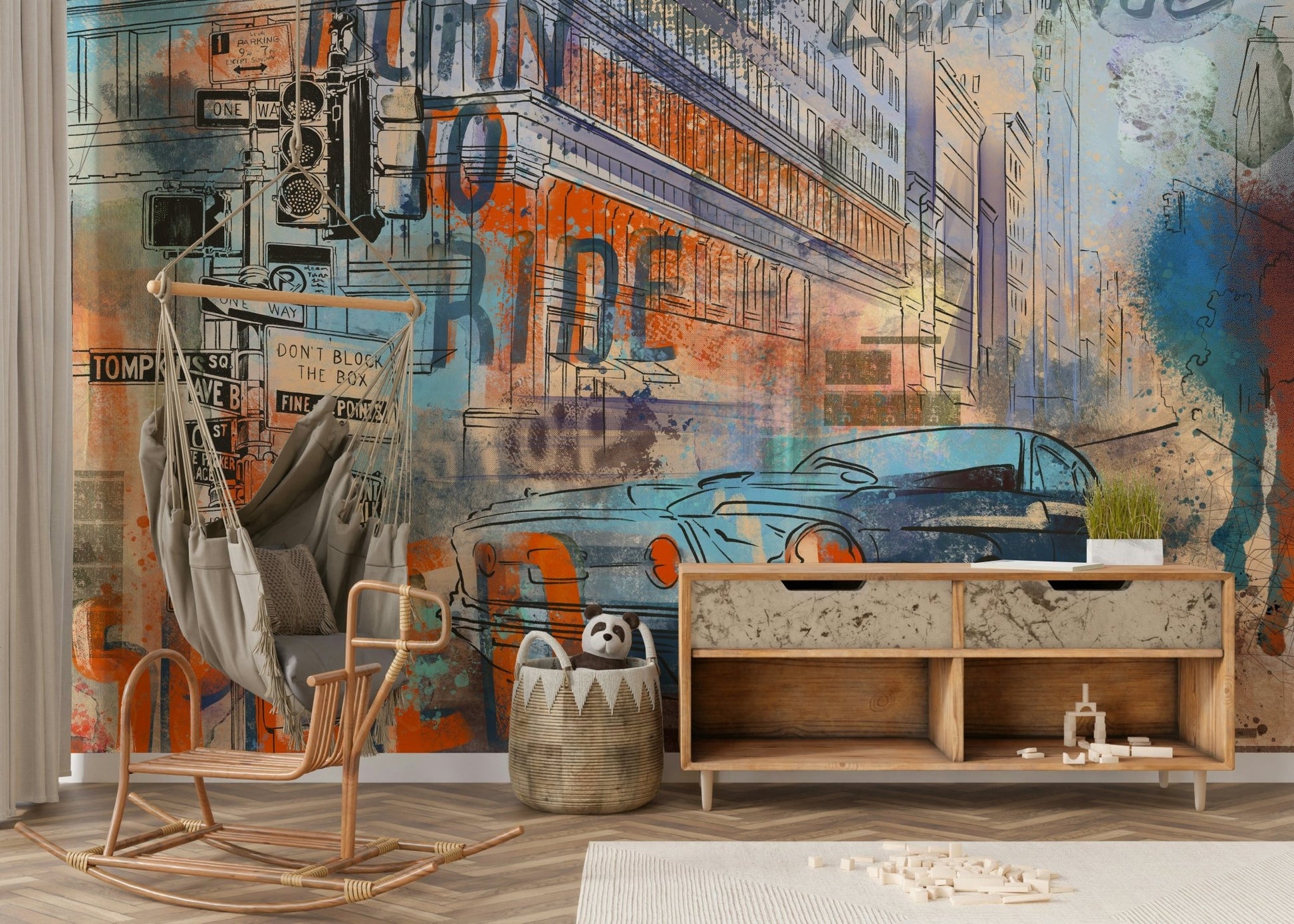 Roadside Echoes Wall Mural - Wallanza