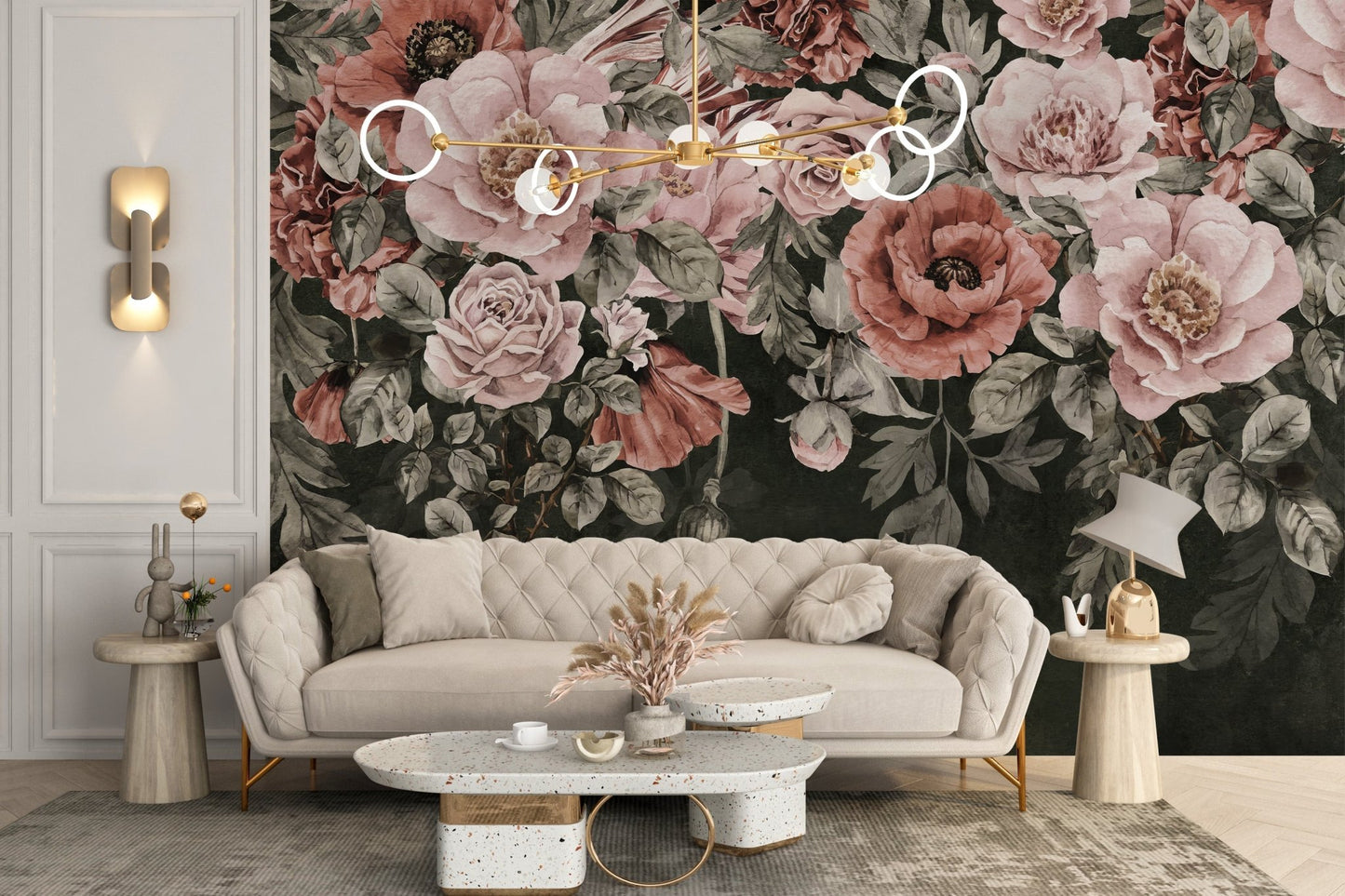 Romantic Blossoms Wall Mural - Wallanza
