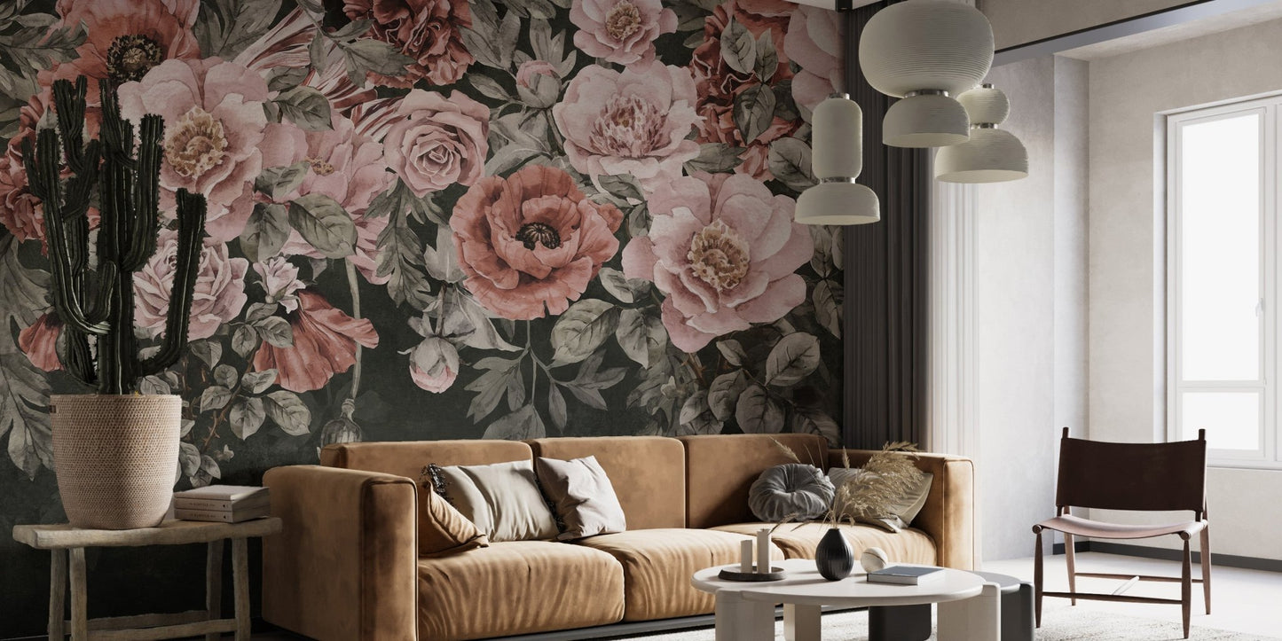 Romantic Blossoms Wall Mural - Wallanza