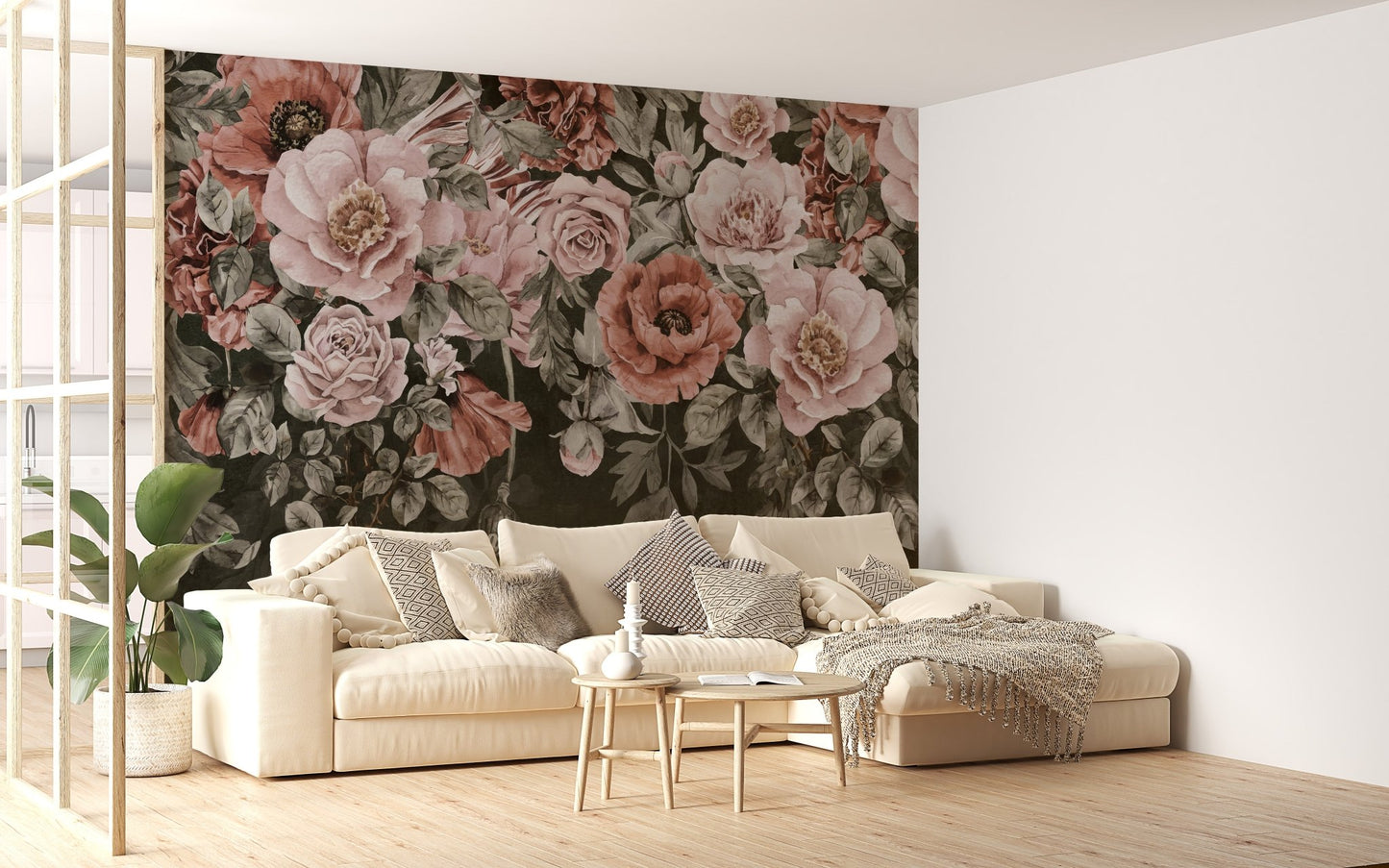 Romantic Blossoms Wall Mural - Wallanza