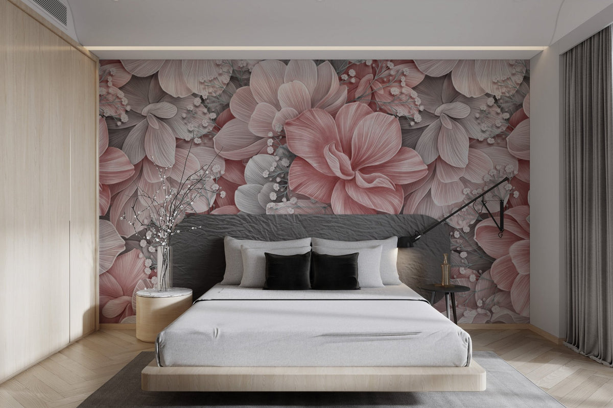 Romantic Blush Floral Wallpaper - Wallanza