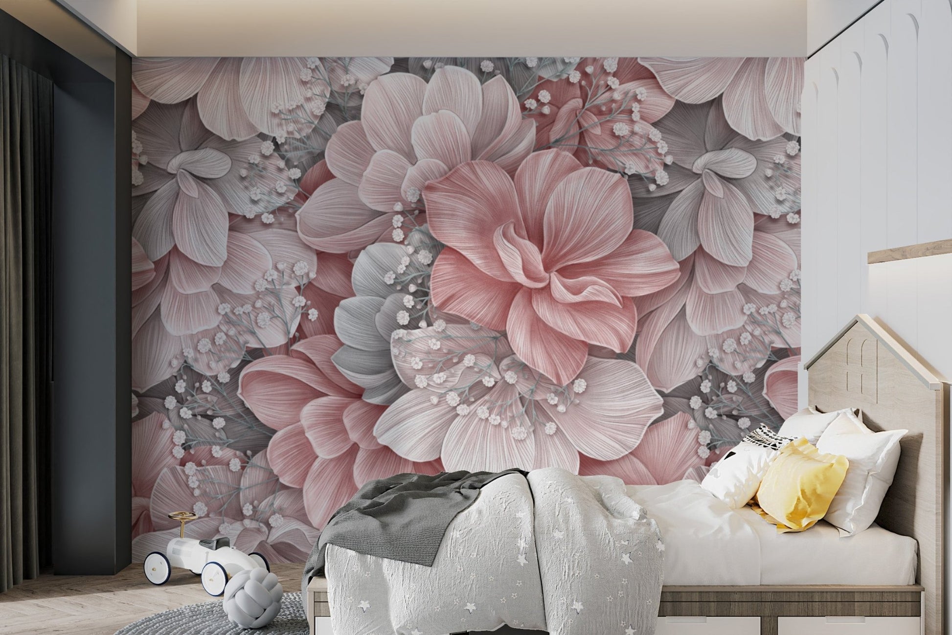 Romantic Blush Floral Wallpaper - Wallanza