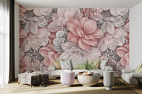 Romantic Blush Floral Wallpaper - Wallanza