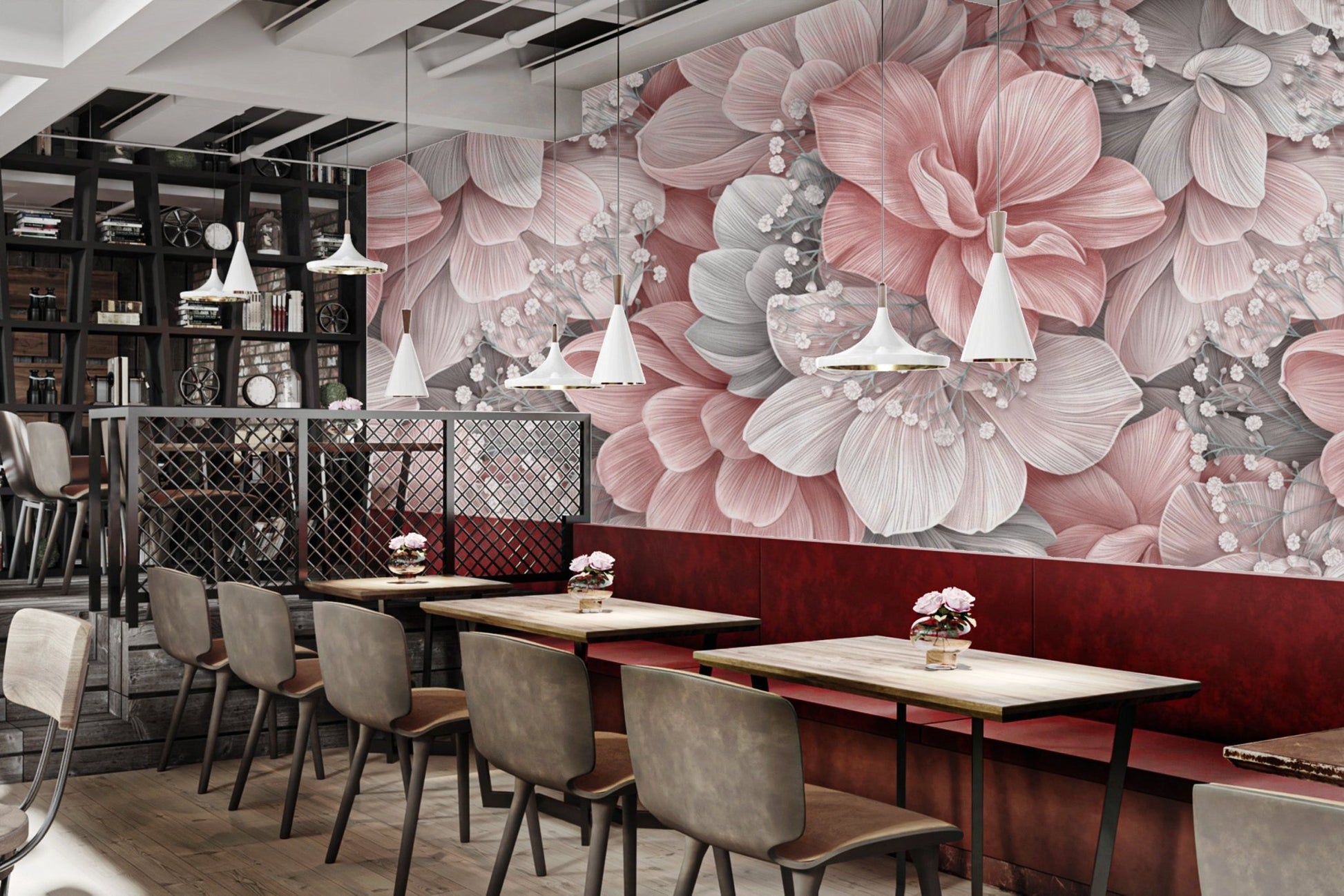 Romantic Blush Floral Wallpaper - Wallanza