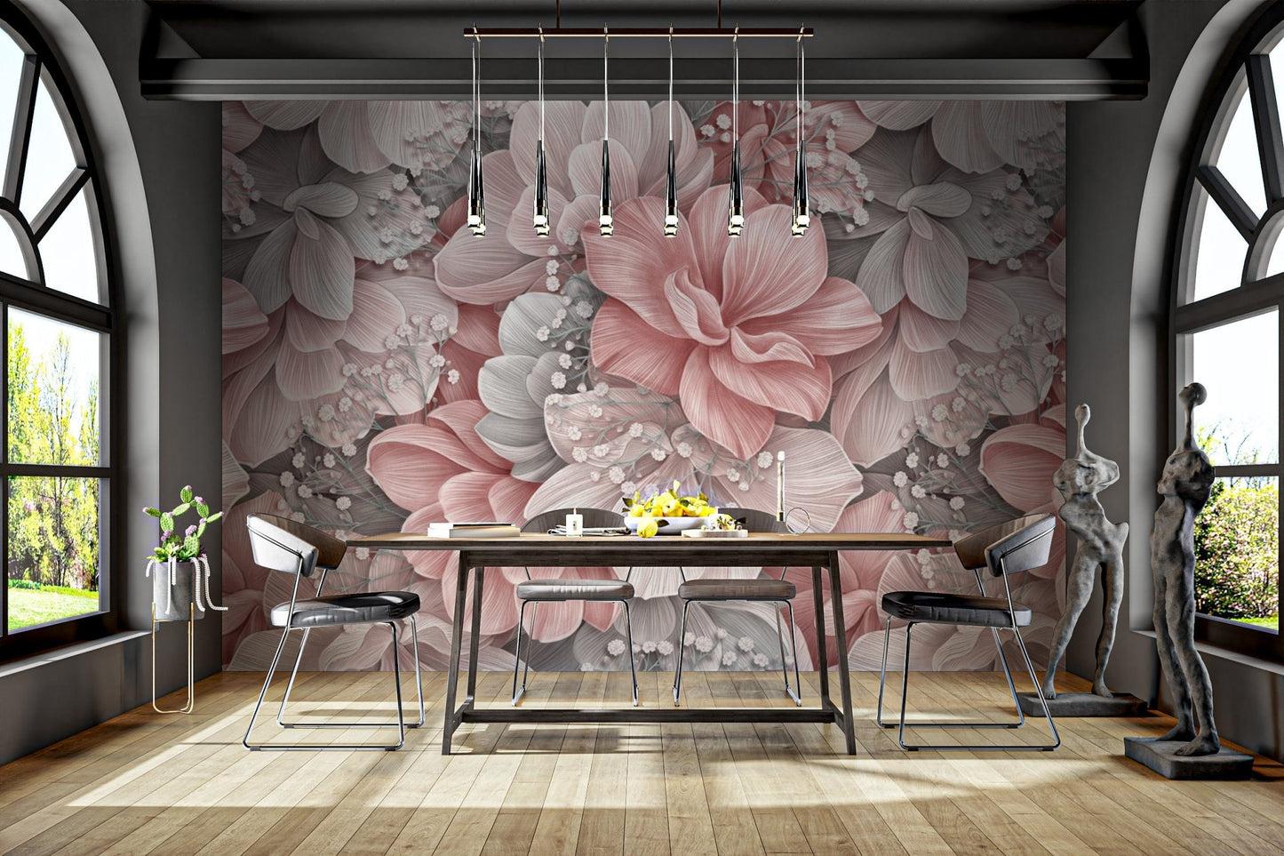 Romantic Blush Floral Wallpaper - Wallanza