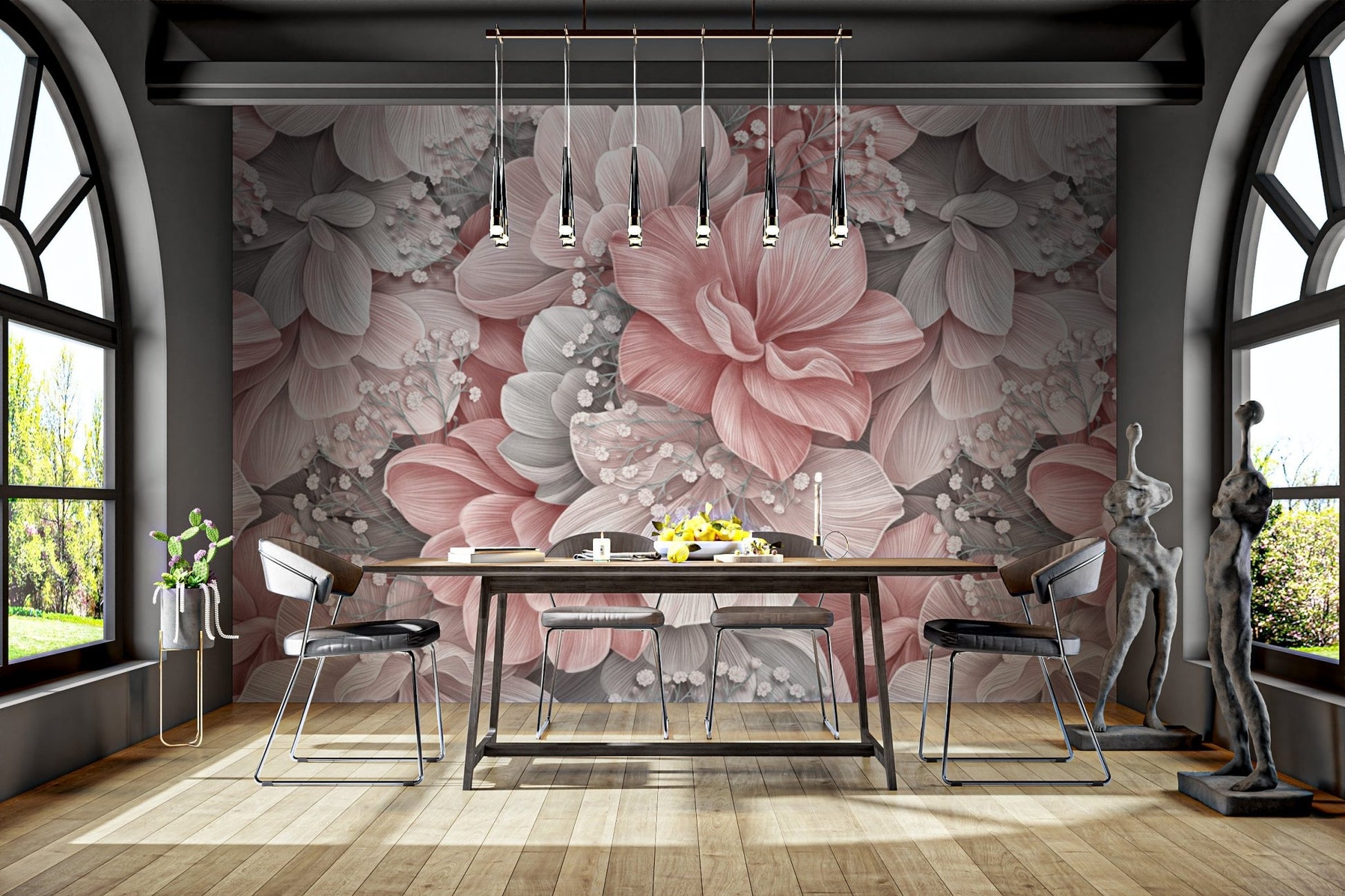 Romantic Blush Floral Wallpaper - Wallanza