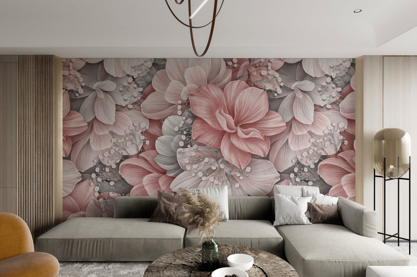 Romantic Blush Floral Wallpaper - Wallanza