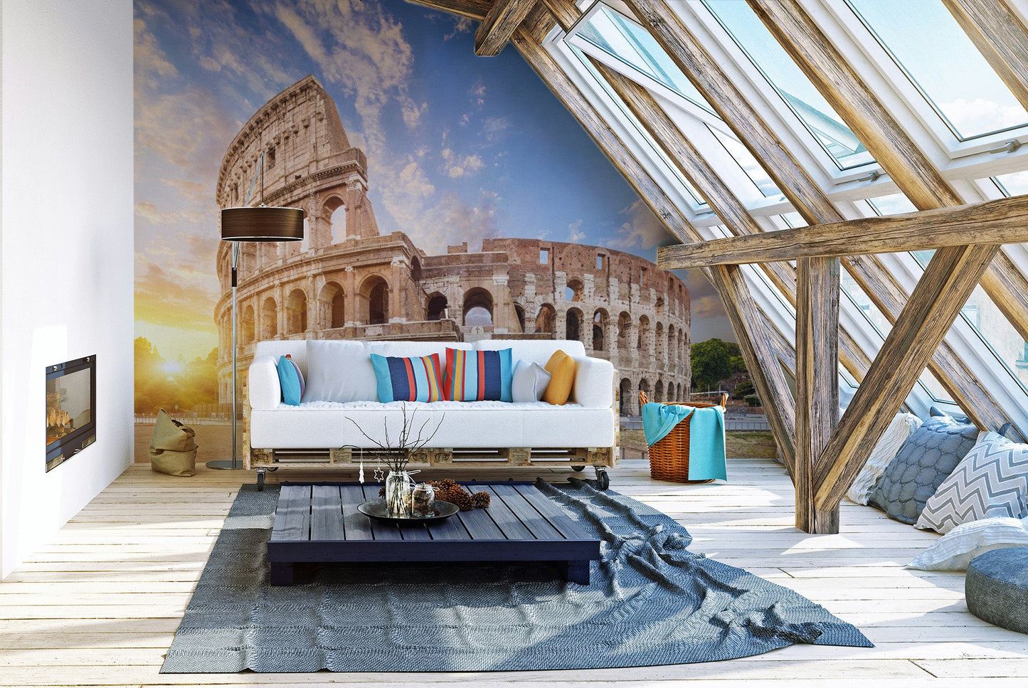 Majestic Roman Ruins Wallpaper for Feature Walls
