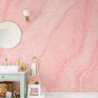 Luxurious rose quartz marble mural for timeless and chic walls.
