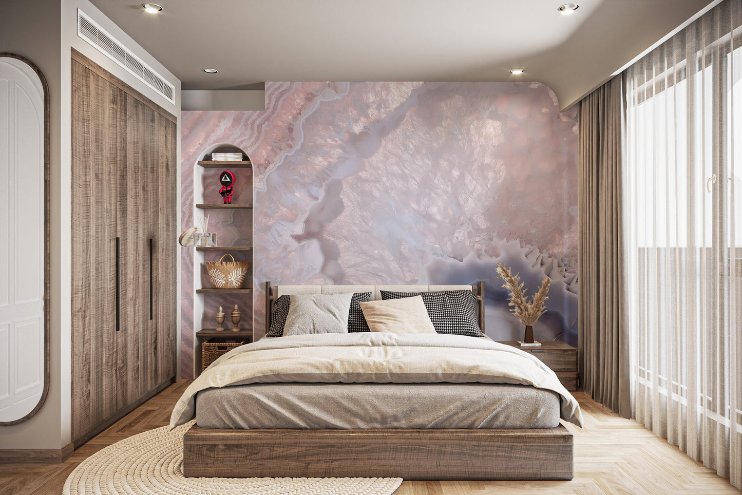 Rose Quartz Wall Mural - Wallanza