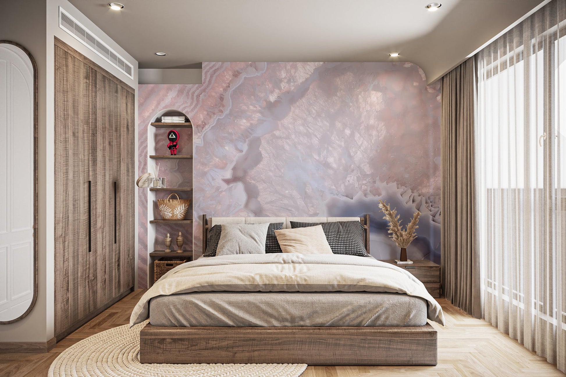 Rose Quartz Wall Mural - Wallanza