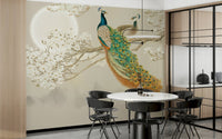 Royal Peacock Wall Mural - Wallanza