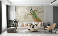 Royal Peacock Wall Mural - Wallanza