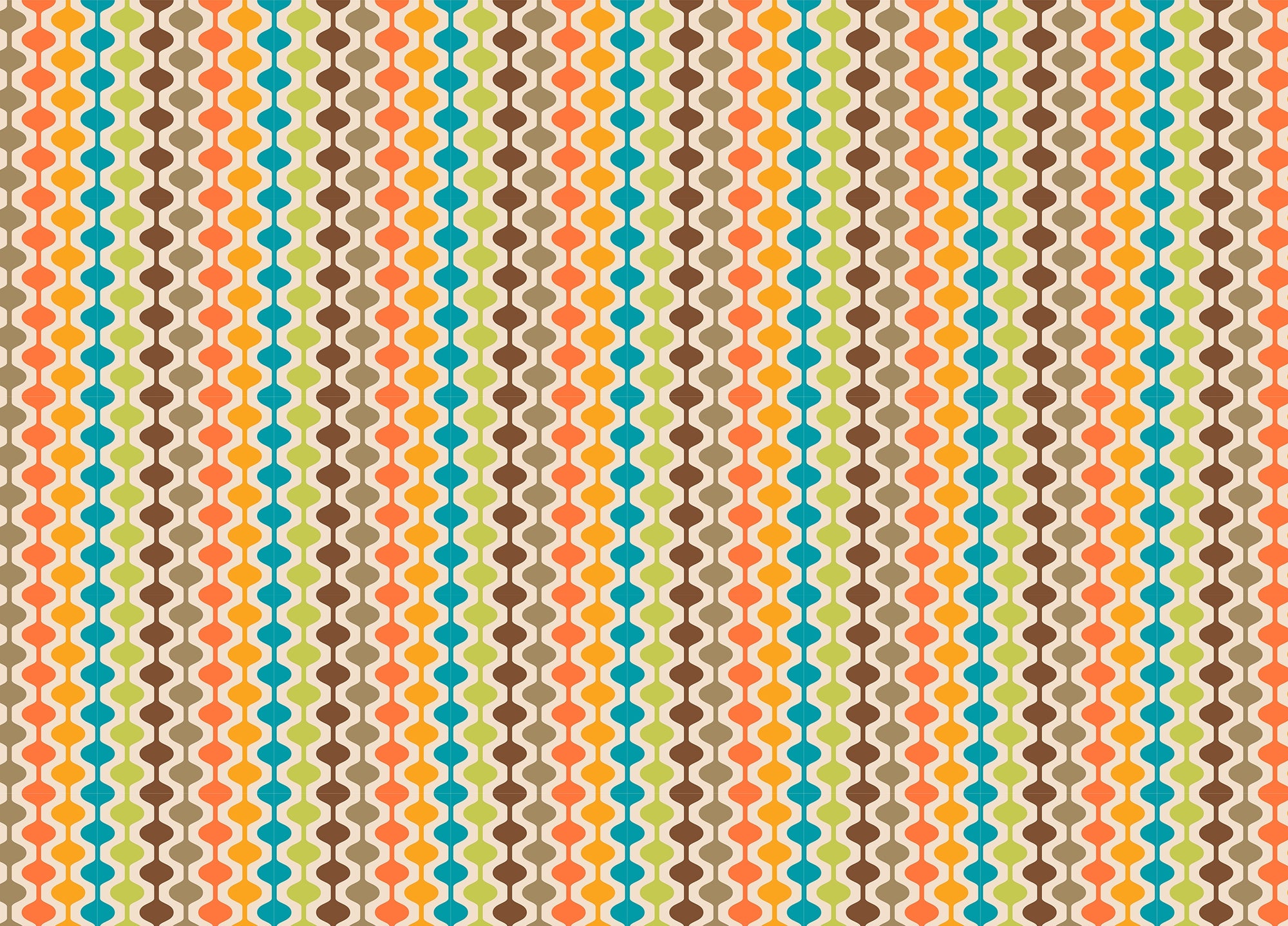Mid Century Modern Atomic Geometric Retro Wallpaper