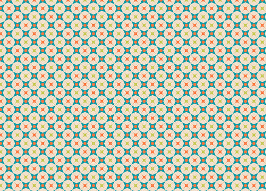 Colorful Star Design Mid Century Retro Vintage Wallpaper