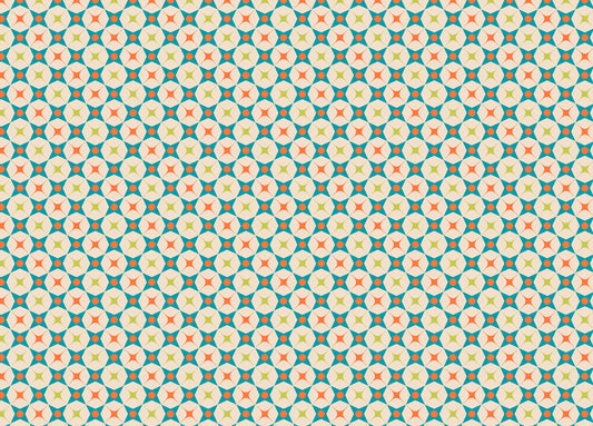 Colorful Star Design Mid Century Retro Vintage Wallpaper