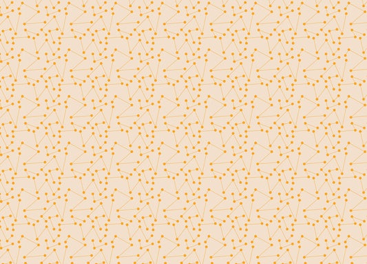Orange Color Shooting Star Geometric Wallpaper