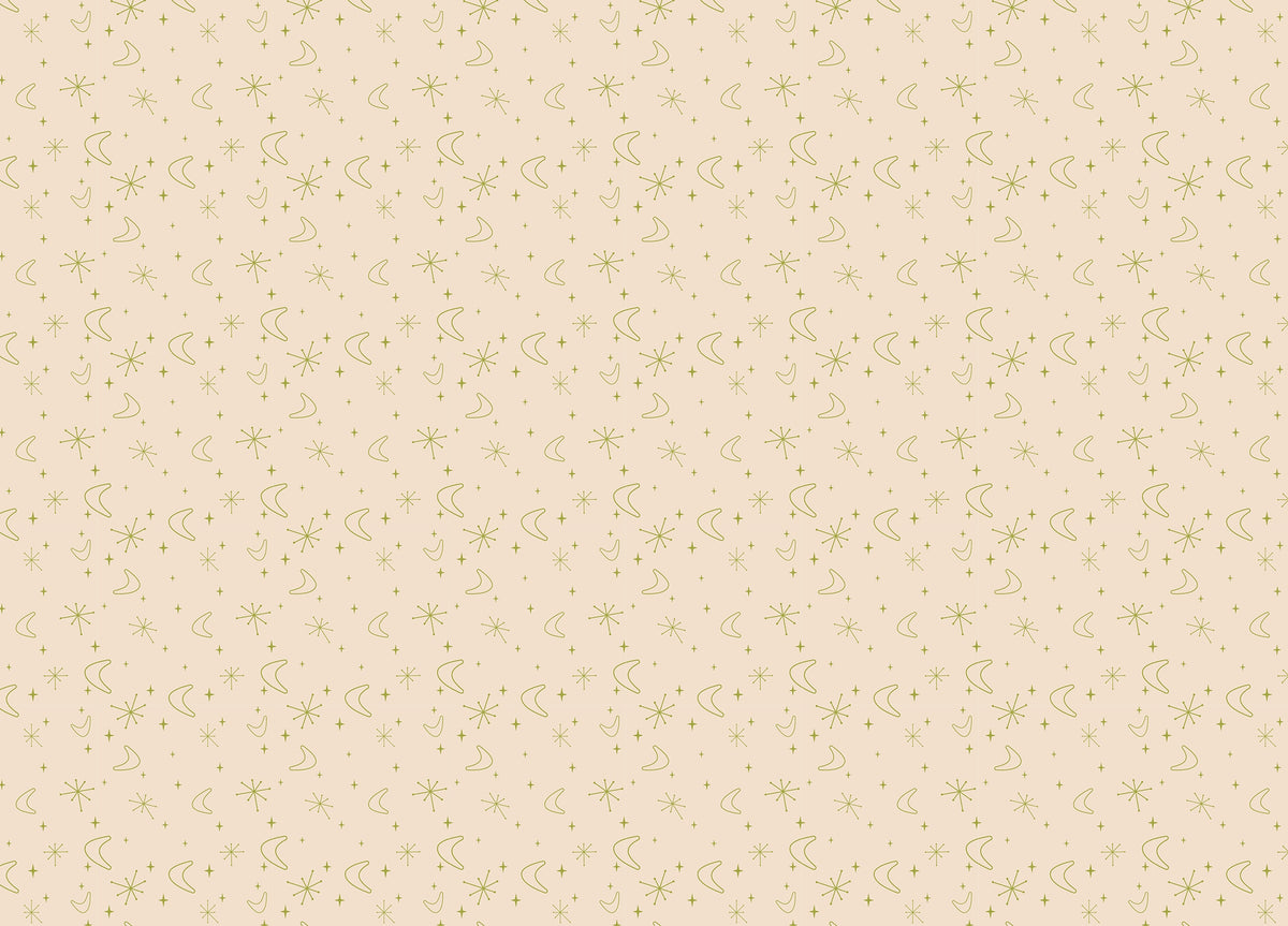 Stars and Moons Pastel Background Old Vintage Wallpaper in your room — zoomed