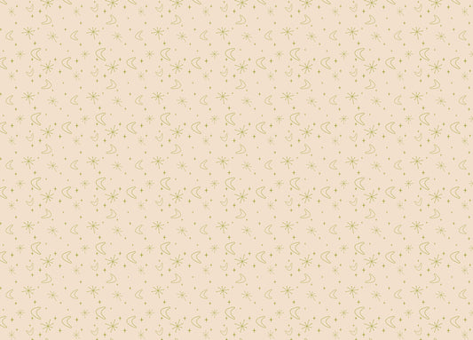 Stars and Moons Pastel Background Old Vintage Wallpaper