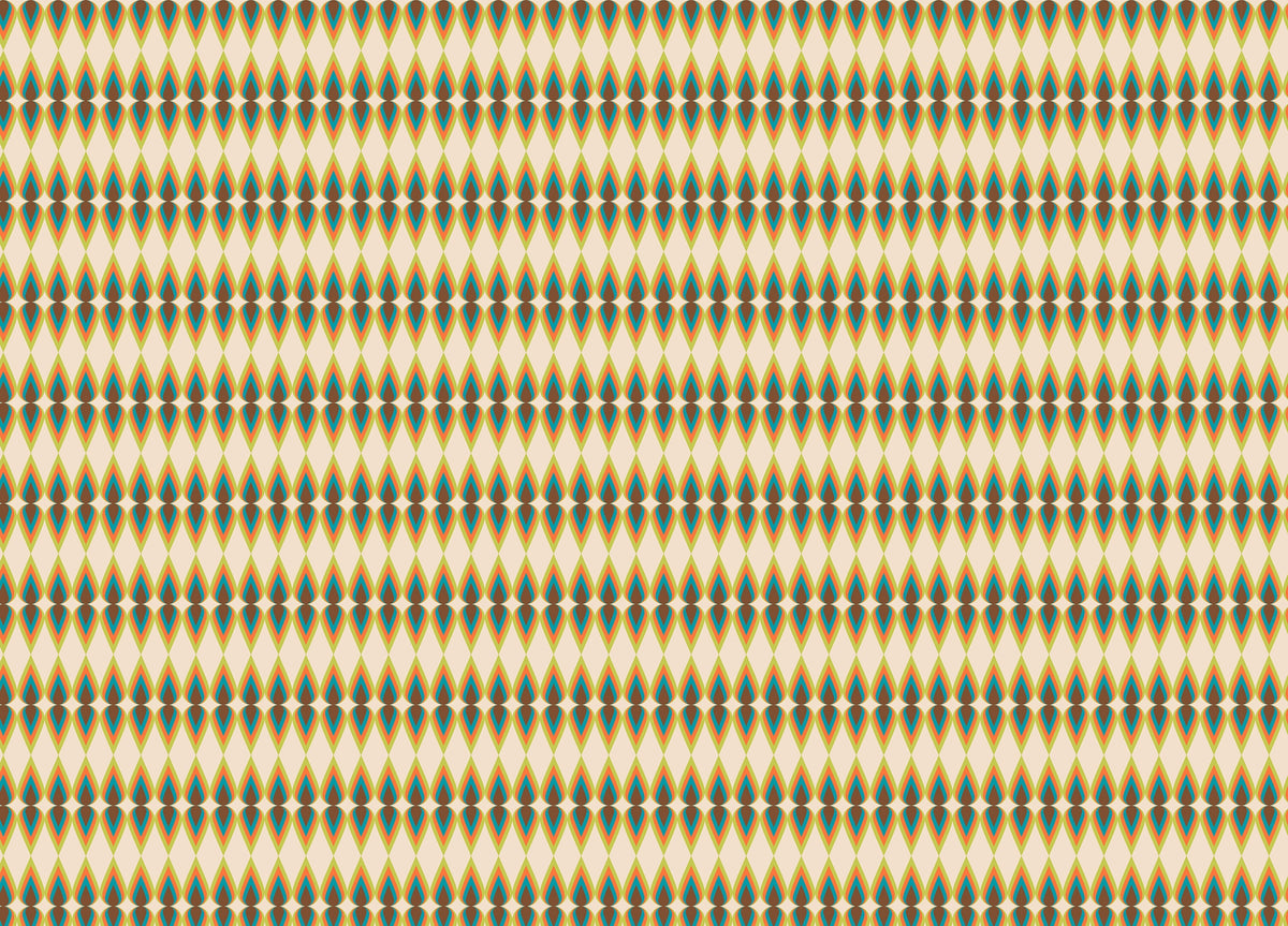 Retro Rainbow Stripes Pattern Illustration Old Wallpaper in your room