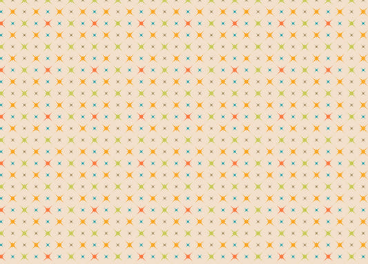 Mid Century Vintage Modern Colorful Atomic Starburst Wallpaper