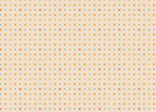 Mid Century Vintage Modern Colorful Atomic Starburst Wallpaper