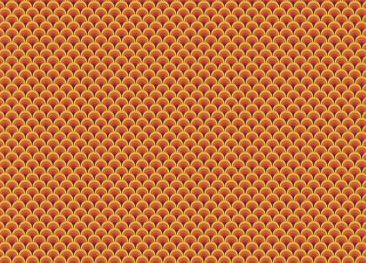 Orange Geometric Vintage Seamless Pattern Wallpaper