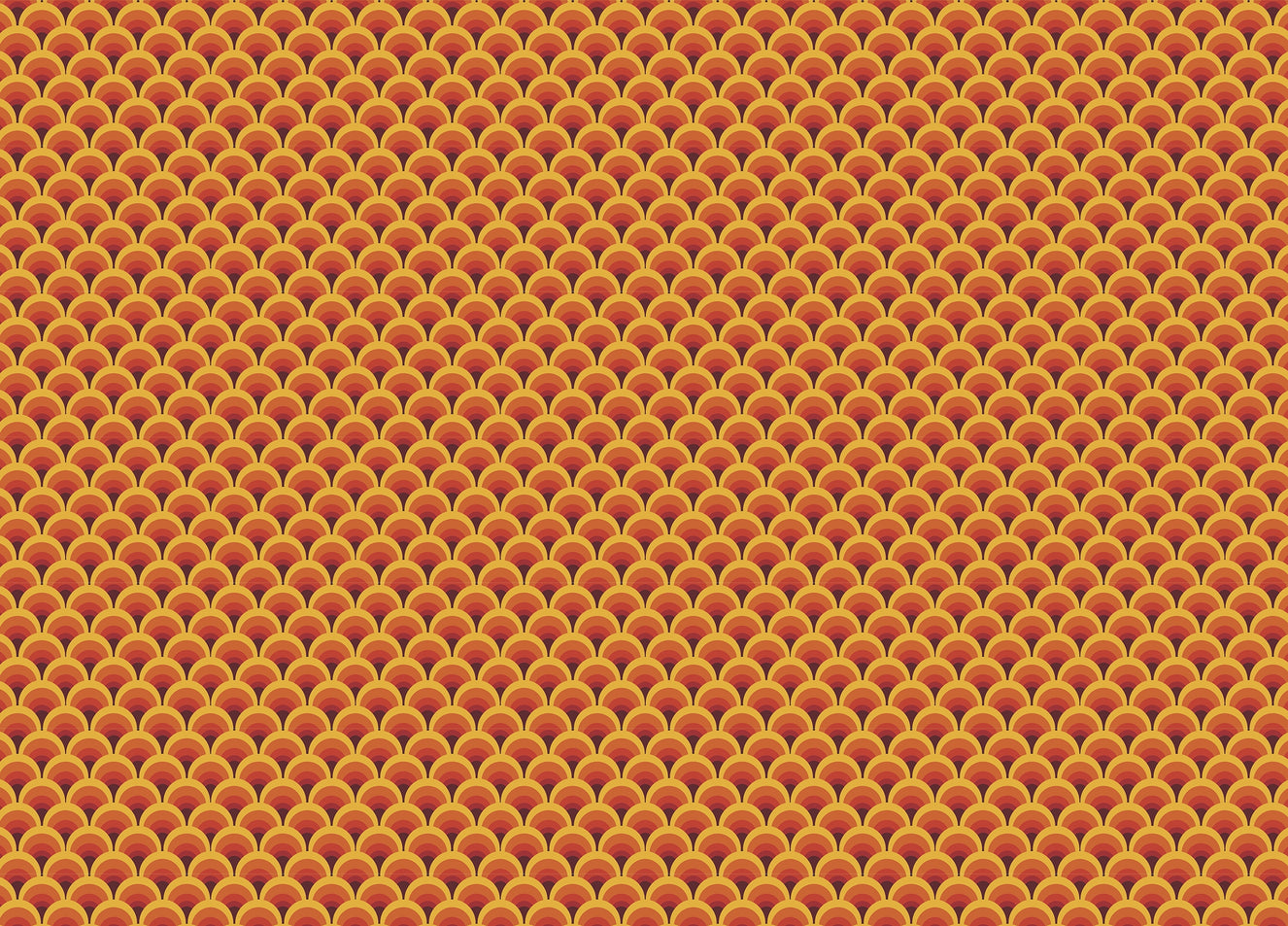 Orange Geometric Vintage Seamless Pattern Wallpaper